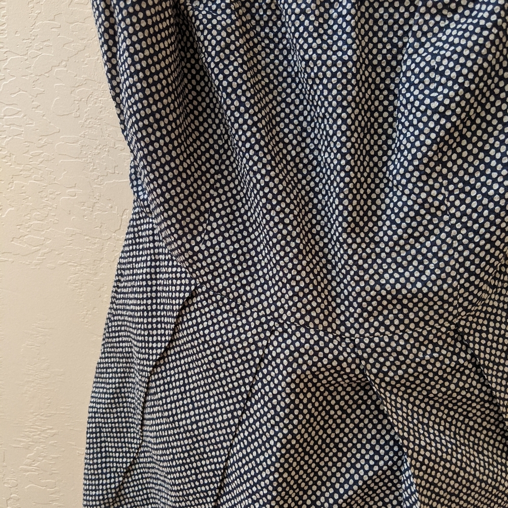 J Crew Cady Strapless Dot Dress 0